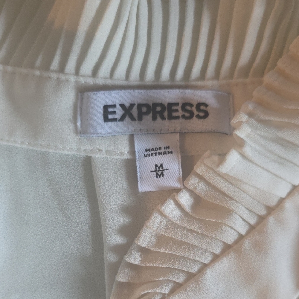 Express Cream Ruffled Blouse - Picture 2 of 5